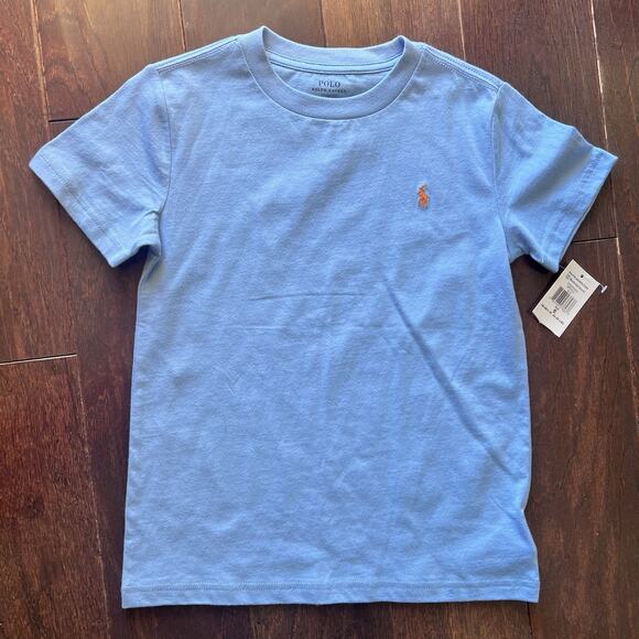 Polo Ralph Lauren t-shirt Light Blue Sz 6 Boys - Picture 1 of 5